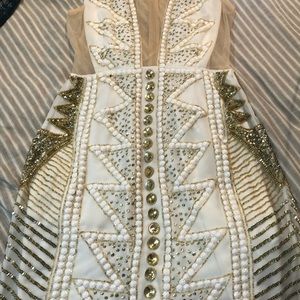 White Sequined Embellished Dress Bachelorette